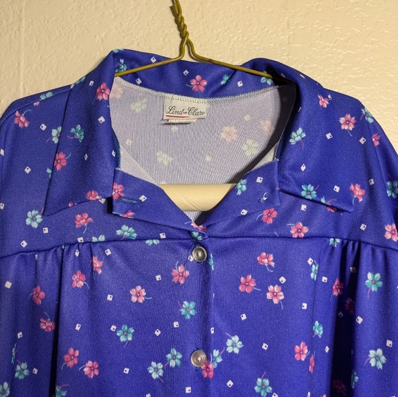 lind And Clare Blue Floral Button-Up Shirtsize 44 Pre-owned - Picture 5 of 9